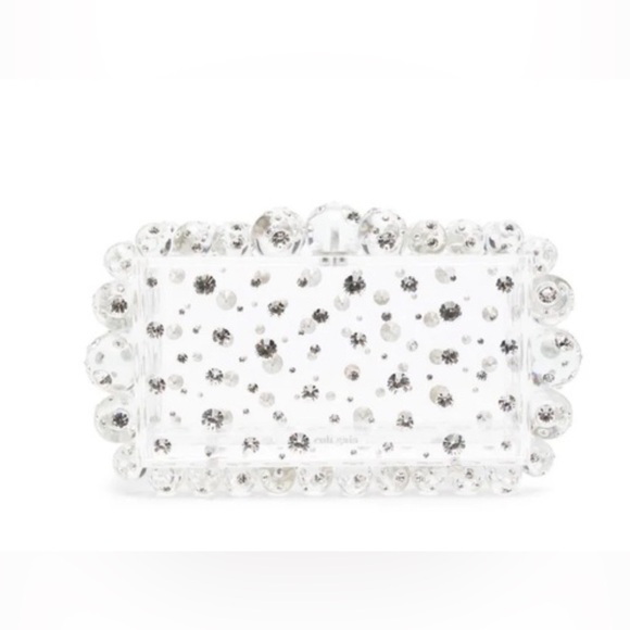 cult gaia Handbags - Cult Gaia Eos Clear Embellished Clutch